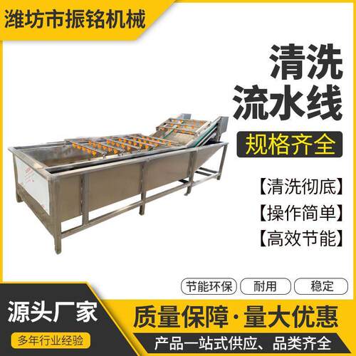 果蔬清洗机橙子橘子清洗设备包装袋清洗机叶类根茎类气泡清洗机