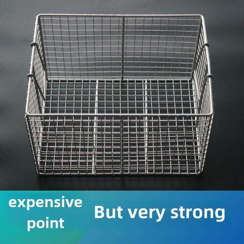 304不锈钢器械消毒网筐超声波清洗框长方形网篮金属收纳篮子定制