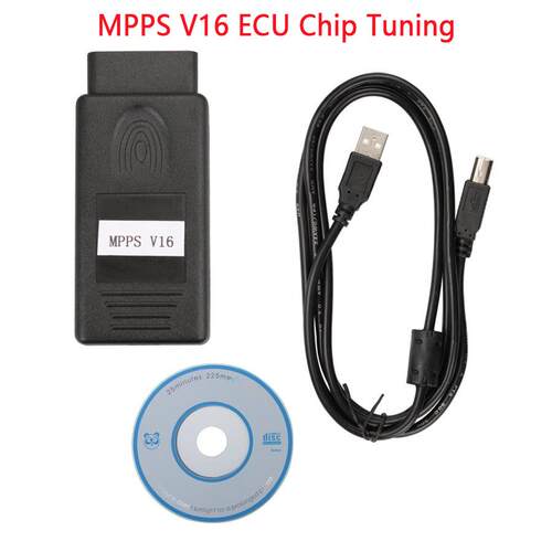 跨境MPPS V16 ECU Chip Tuning OBD2汽车故障检测线多语言ECU编程