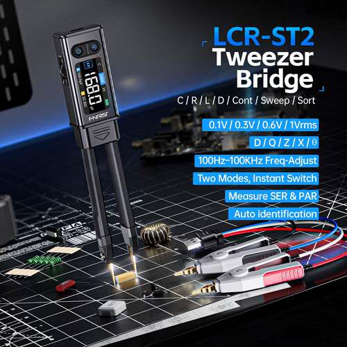 FNIRSI LCR-ST2 Mini Smart Tweezer LCR SMD ESR Tester