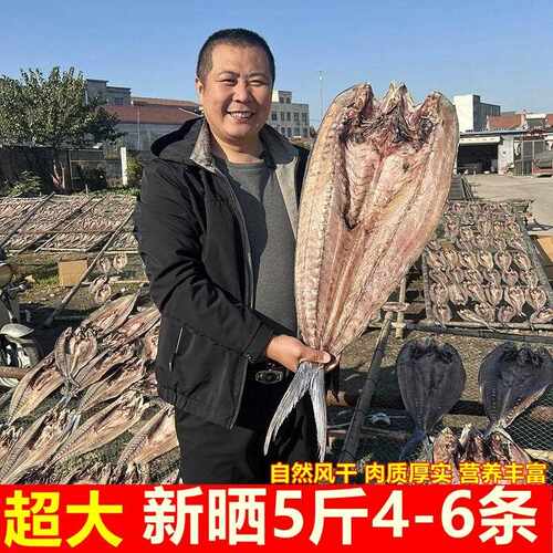 超大野生鲅鱼干5斤4-6条海鱼干马鲛鱼干整条农家自制咸鱼干货