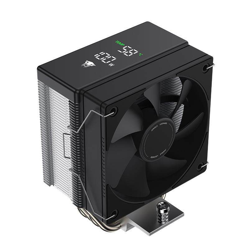 丛林豹AF401数显版12cm风扇CPU散热器4热管台式电脑散热1700/AM5