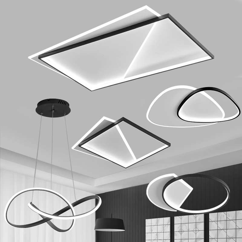 客厅灯现代简约家用客厅房间卧室餐厅北欧创意个性大气长方形灯具