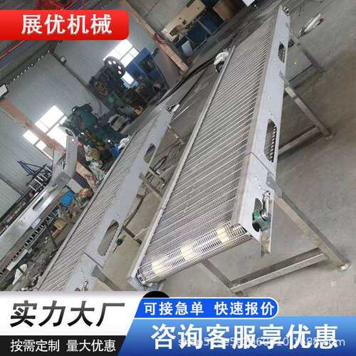 不锈蔬钢NUC网带输机耐温烘干食品果流水线30高4送清洗网带输送机