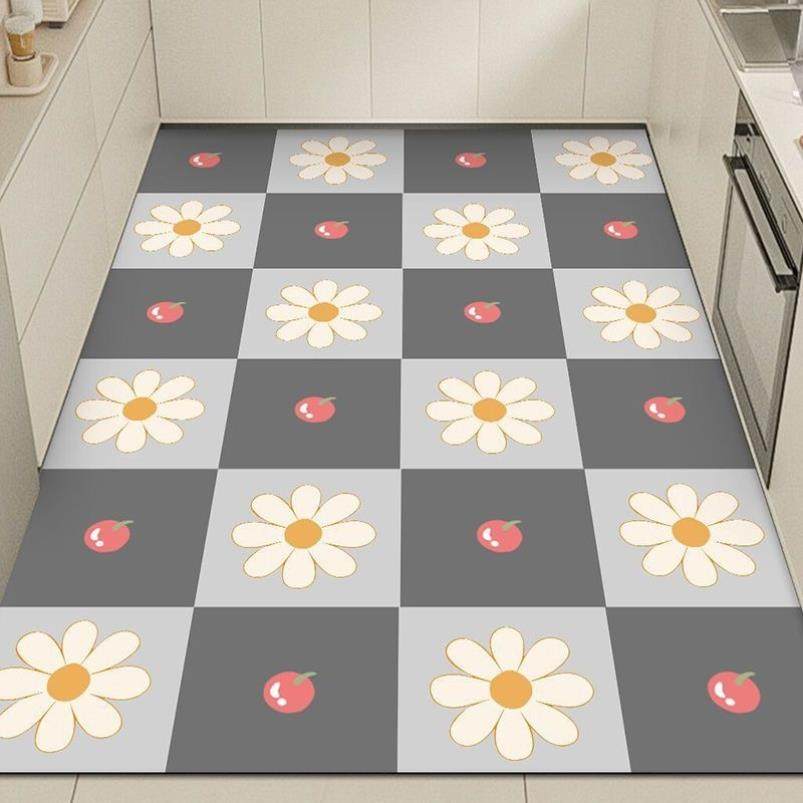 硅藻泥厨房地垫防滑吸水吸油耐脏速干浴室卫生间满铺毯定制大尺寸