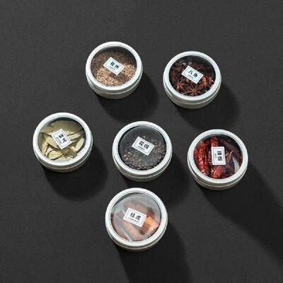 3Pcs Tinplate Magnetic Seasoning Containers Silver