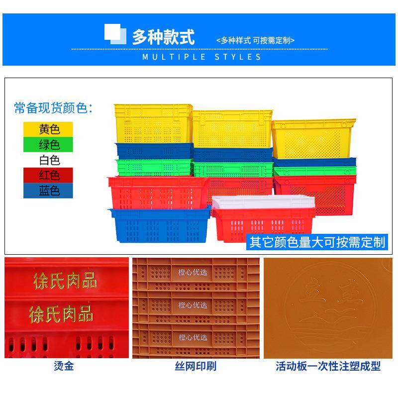 加厚错位筐转套叠筐场反蔬菜塑料NCI位错萝冷链肉类塑料筐农配送