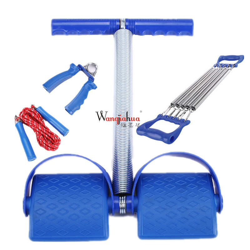 脚踏健身器运动拉力健身健身握力器eaby组合外贸四器跳绳件套套装