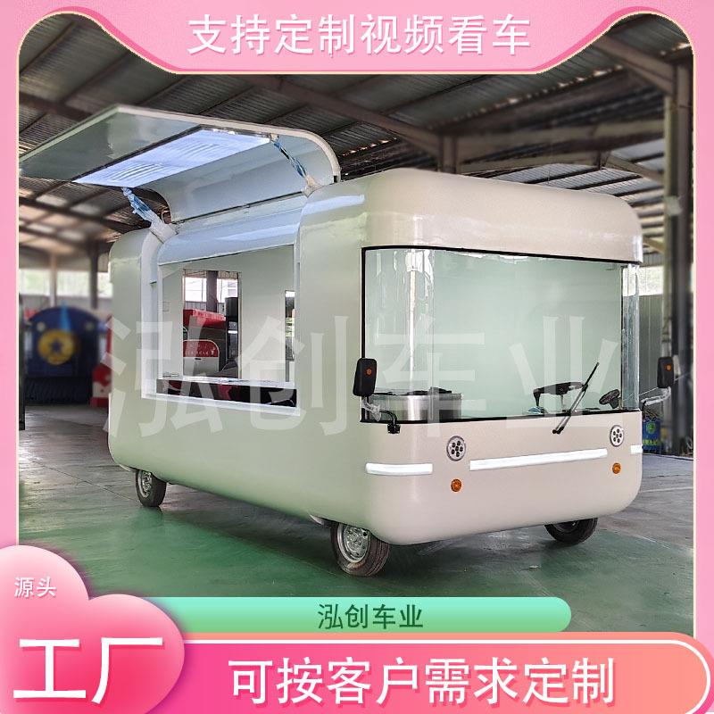 多功能餐车云仓四轮电动移动摆摊车奶茶咖啡冰淇淋小吃车电加热