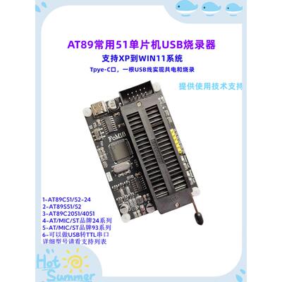 51单片机编程Stc燃烧器At89C52/C2051/24/93燃烧器51芯片下载程序