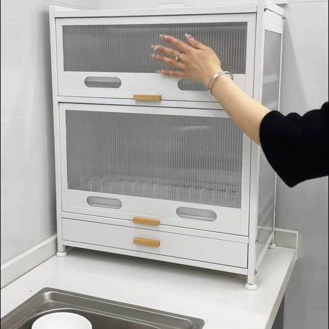 碗碟沥水架收纳层架家用多功能碗盘柜双层碗筷沥水柜厨房碗碟收纳