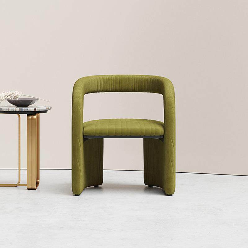 意式极简轻奢设计师椅子洽谈休闲椅现代简约客厅创意单人沙发布艺