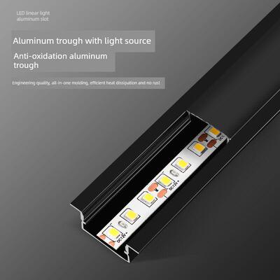 线性光铝槽表面安装u型线性灯线性光嵌入式条形天花板与卡槽Led灯