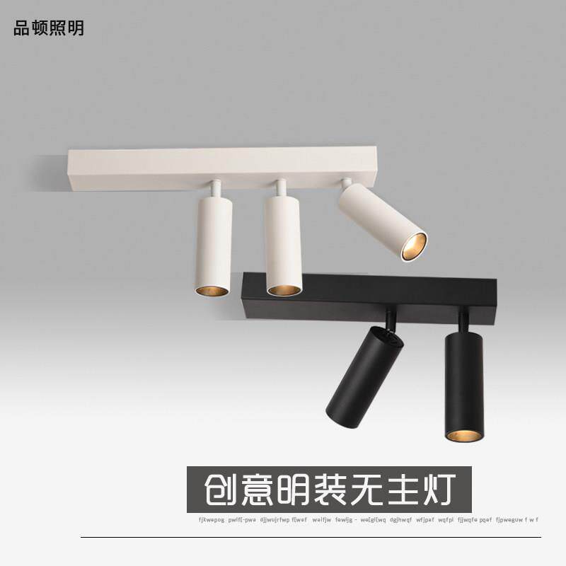 LED明装射灯背景墙天花板灯北欧双头三头走廊玄关吸顶家用走廊过