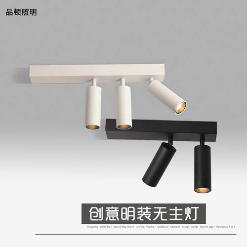 LED明装射灯背景墙天花灯北欧双头三头走廊玄关吸顶家用走廊过道