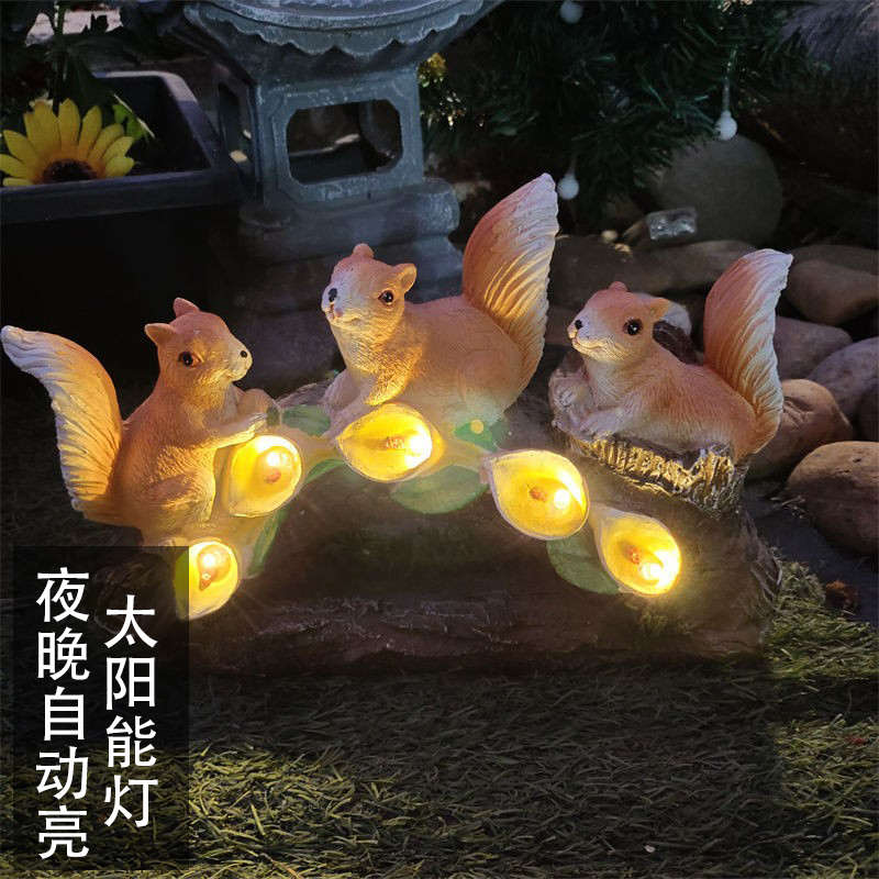 太阳能灯户外乡村田园庭院动物摆件别墅花园草坪装饰造景阳台摆件