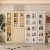 家纳物用钢制无品牌 书柜防玻璃门铁艺客厅展示柜尘储物柜收落地