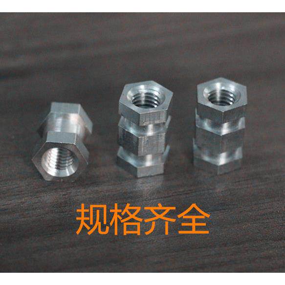 六角注塑螺母M8铁镀锌M8六角压铆螺母镶嵌件坎件焊接螺母热熔螺母