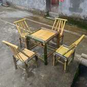 组合凳子桌子子竹编竹老式 竹椅竹庭552茶桌院户竹外围炉手工煮茶