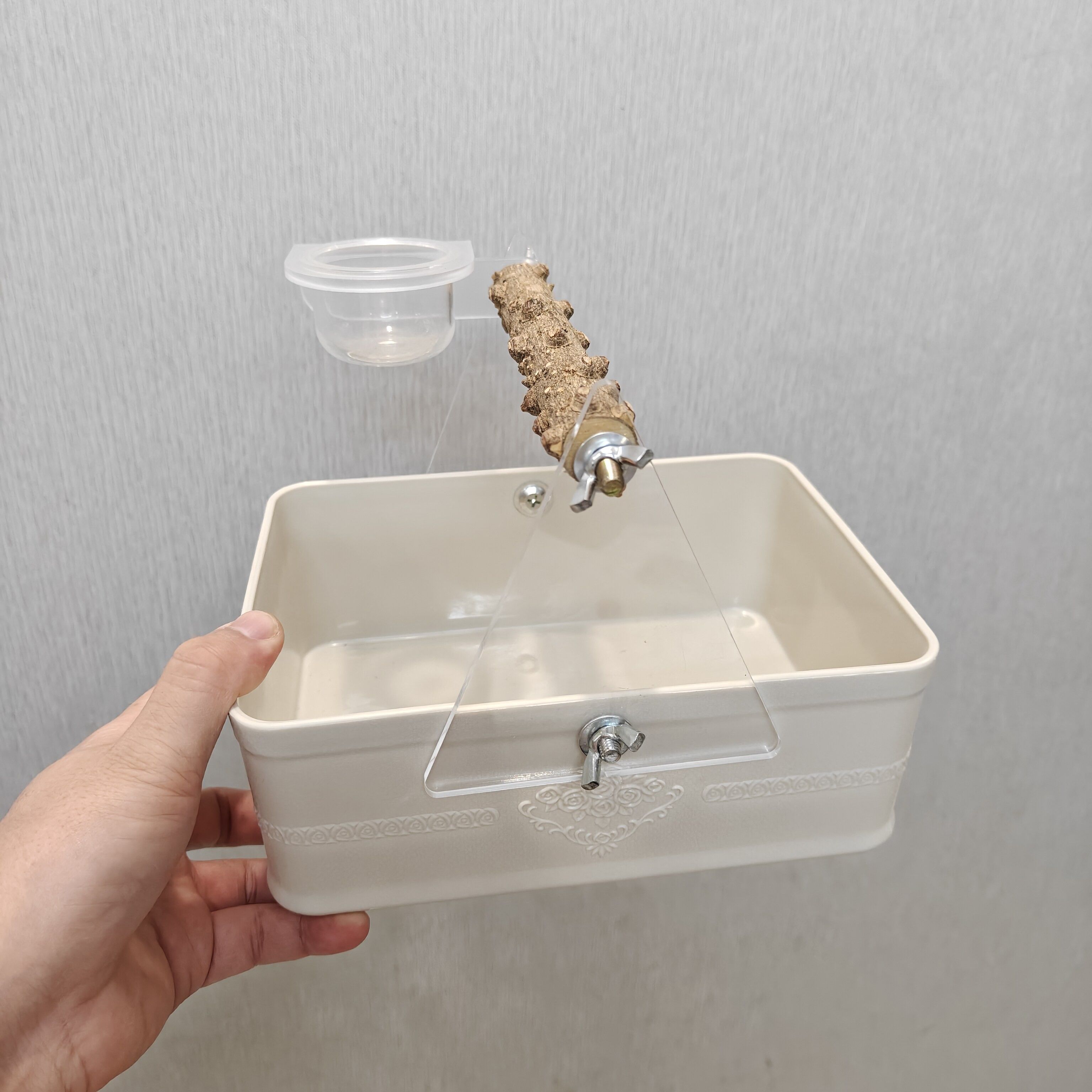 鹦鹉定点排便垃圾桶站台牡丹玄凤小太阳厕所拉屎训练神器手养桌面