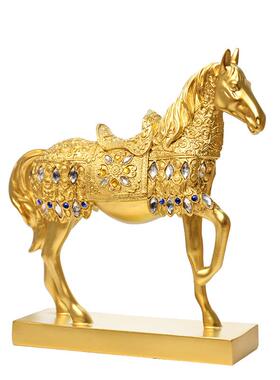 新中式办公室摆件平步青云马办公桌书柜电视柜创意开业商务礼品