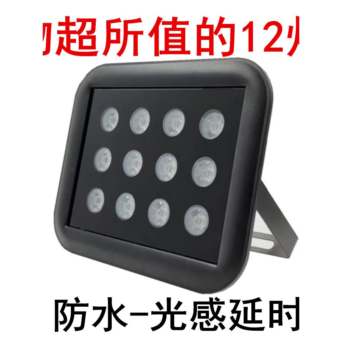 包邮道闸停车场照车牌LED白光12W光感户外立柱防水220V监控补光灯