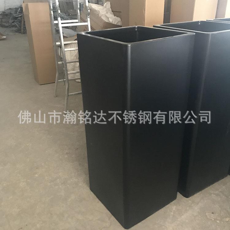 金属烤漆黑色花瓶KTV酒店软装摆放花盆架不锈钢香槟金花架商场