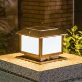 户外太阳能柱头防水压铸铝耐用围灯墙小区灯别庭咨询客服院简约墅