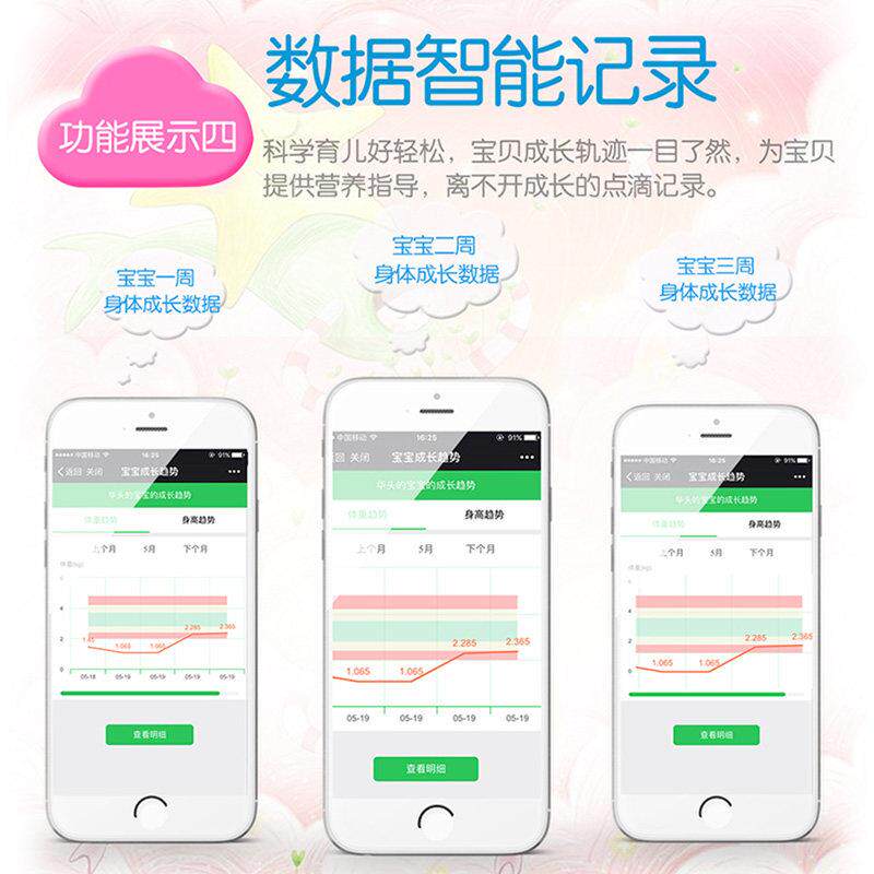 婴儿体重秤家用宝宝秤电子秤身高秤新生儿婴儿称健康秤宝宝称精准