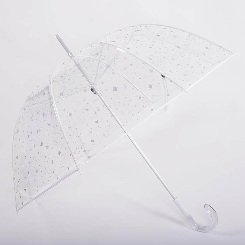 高档MAGIB柄RELLA透明雨伞长自光动反直杆伞号男女透明伞可大定制
