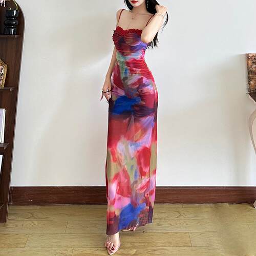 Women's suspender slimming dress