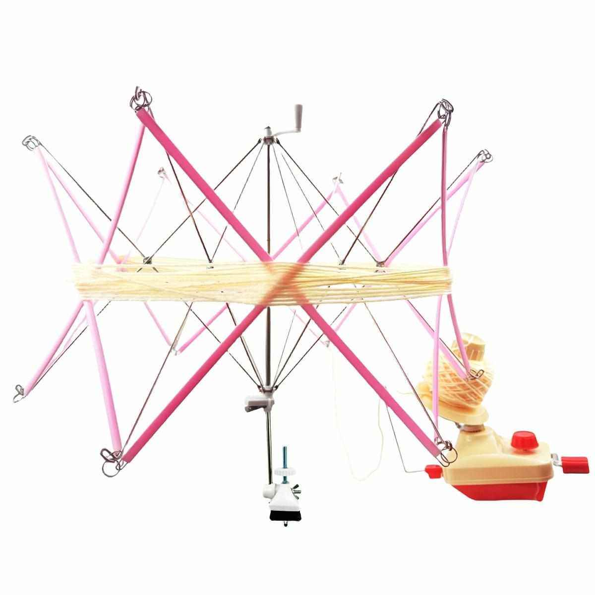 不锈钢毛线绕线伞架撑手摇缠线器绕线机器理线撑支架编织工具套装