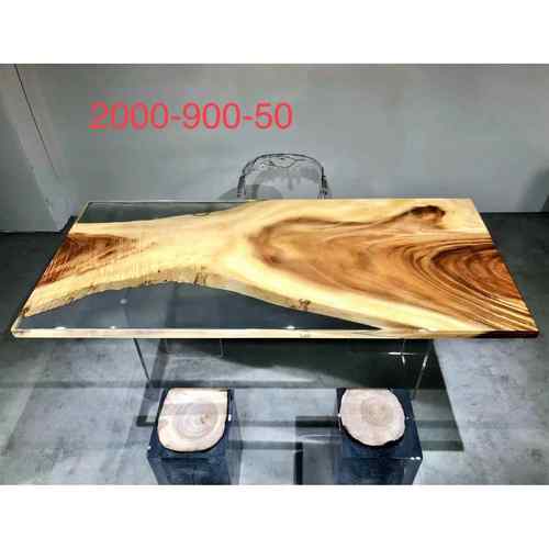 环氧树脂河流桌子现代简约长方形实木餐桌家用创意茶桌餐桌大板