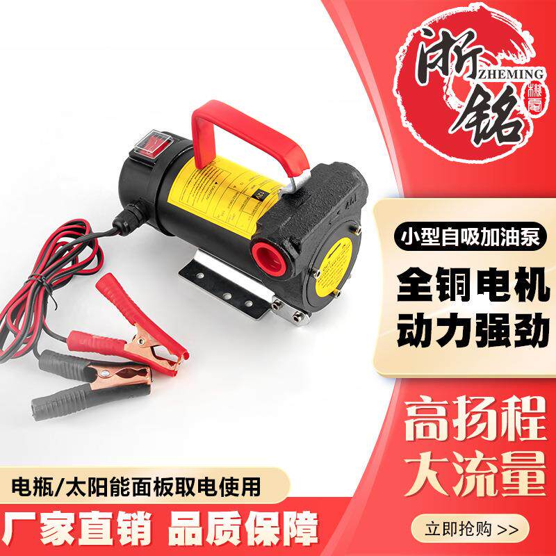 直流抽油泵12v24v220v自吸抽油泵柴油泵电太阳能油泵