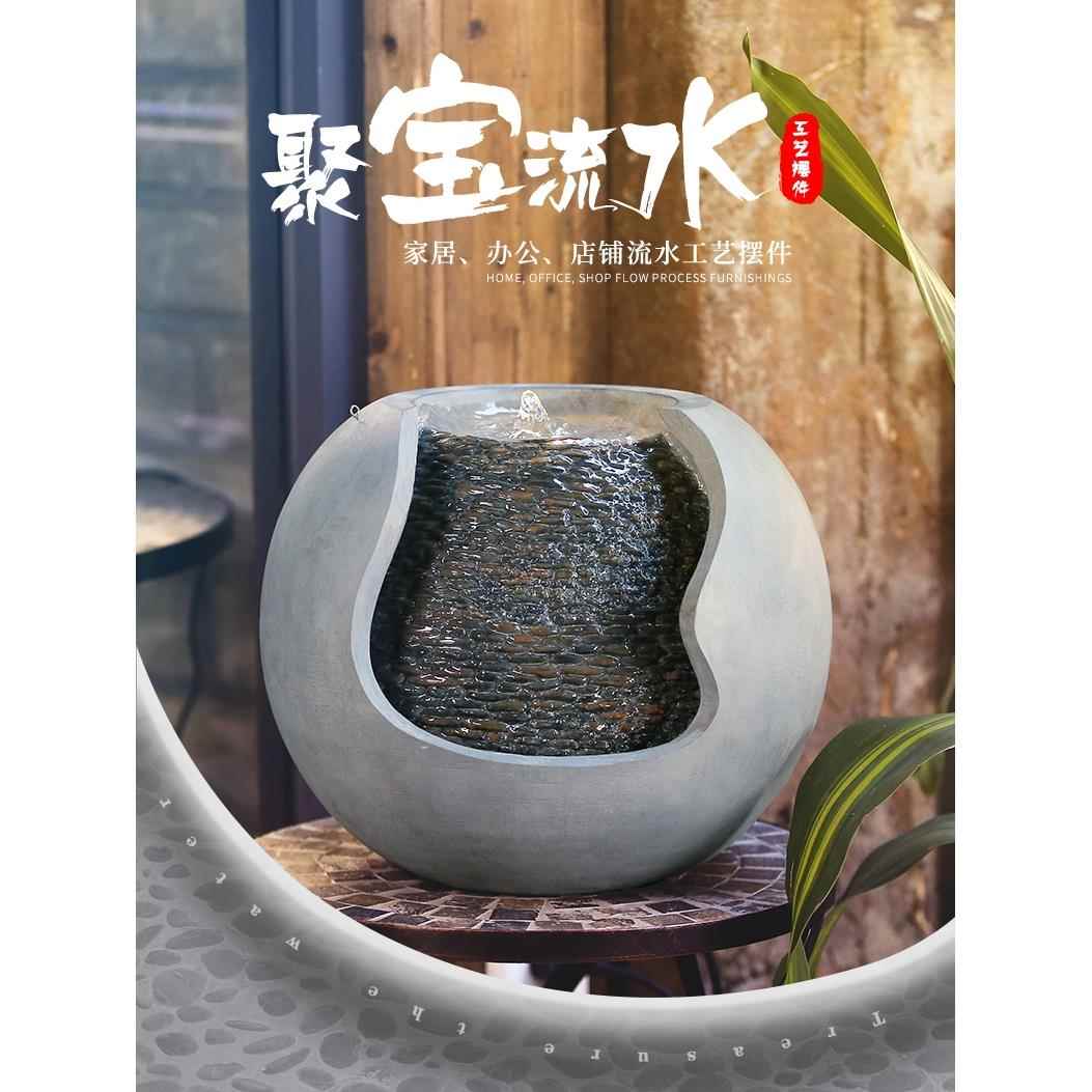 欧式流水装饰喷泉办公室客厅入口家居室外循环水幕景观装饰