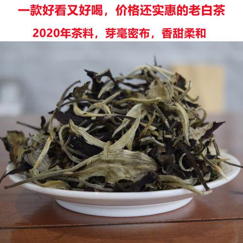 新疆包邮云南景谷头春老白茶 香甜大白毫白牡丹散装茶500克月光白