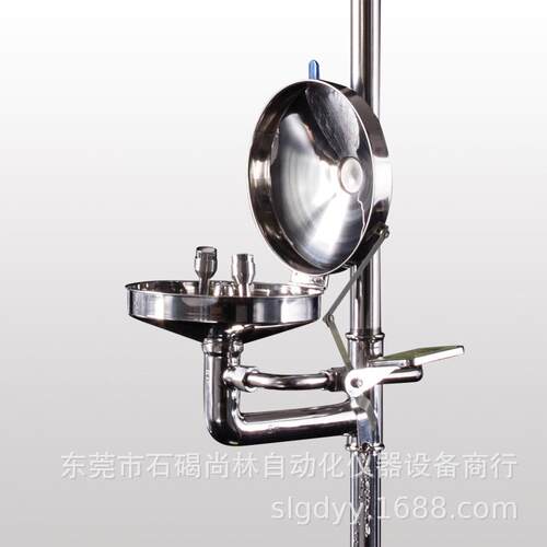 BH30-2012 复合式联动翻盖防尘洗眼器 工业紧急冲淋洗眼器 SS304