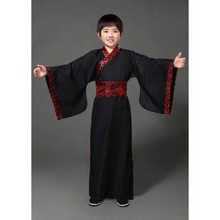 高档汉服侠男古装客书生童古风学生中国风成礼国学书童表演服三字