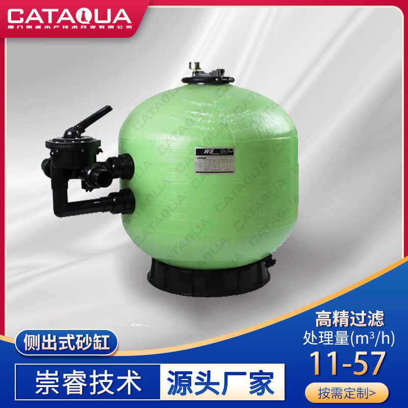 2寸砂缸头侧式玻璃缸泳池过滤砂缸石英砂过滤器水处理过滤设备