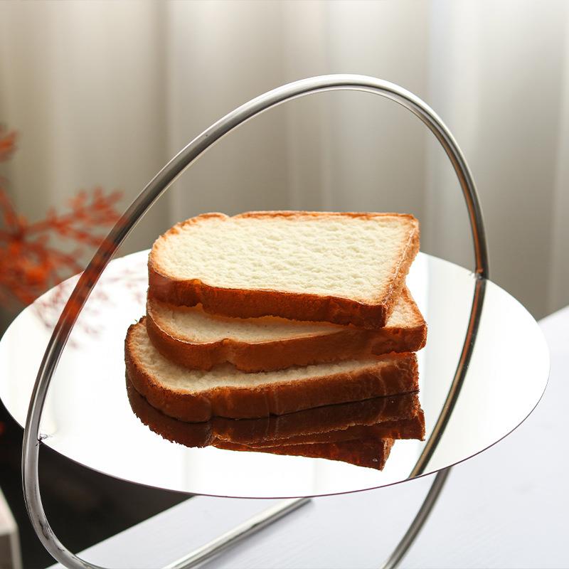 轻奢摇篮果盘创装饰蛋糕水果盘品展示架摆意艺NHT术提篮收纳托盘