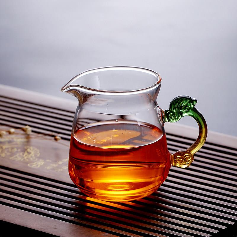 透明玻璃公道杯纯手工加厚耐热倒茶分茶器功夫茶具茶海公杯