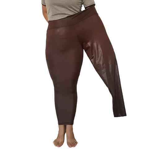 Black high waisted faux leather pants, fat stretch plus