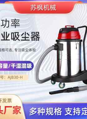 源头工厂大功率吸尘器工厂车间装修吸粉尘AJB30-H红色家用吸尘器