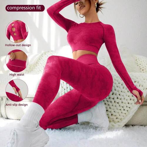 Yoga suit, sports suit, women's hollow out tight fitting