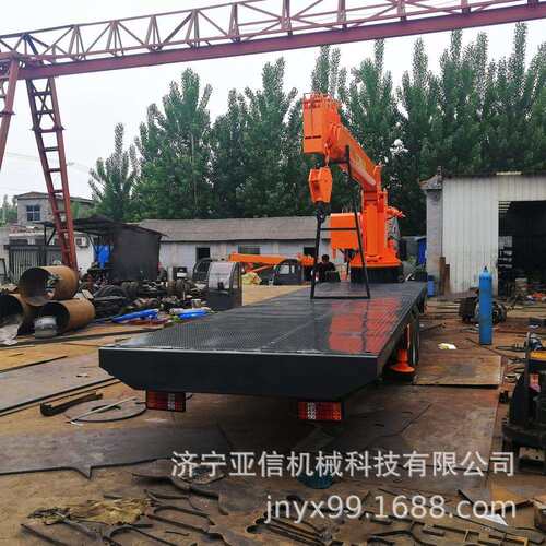 拖拉机平板运输车吊机 拖拉机平板随车吊亚信机械YX-8T