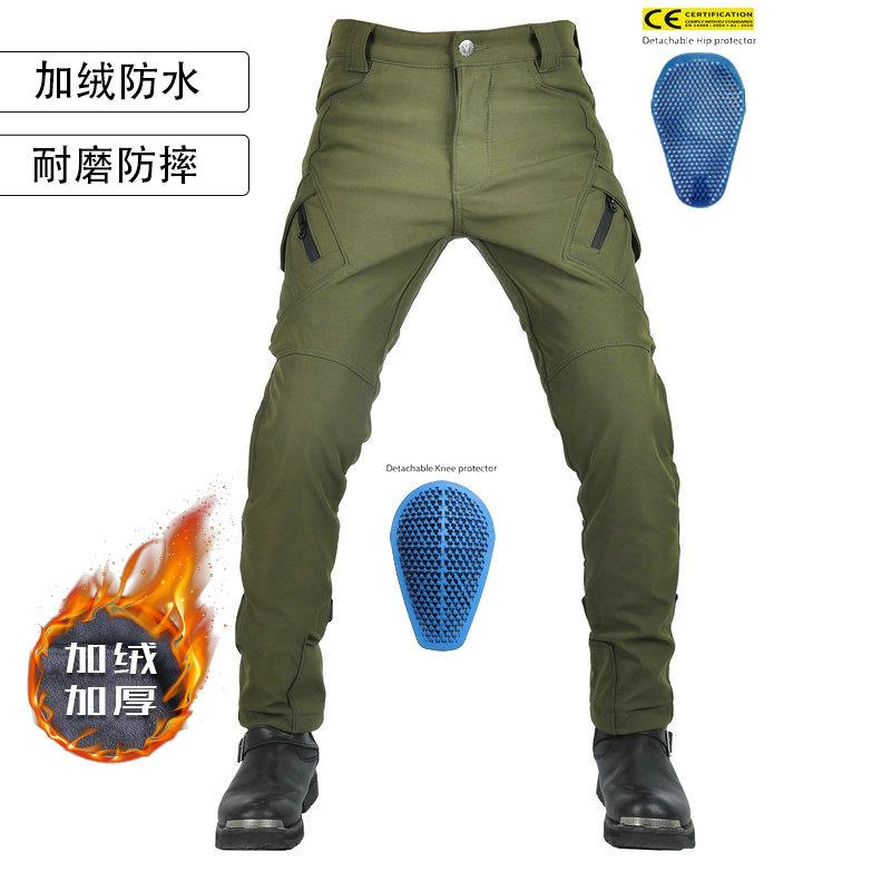 正品VOLE摔RO 机车冬季防骑行裤 防加水车绒加厚防风高腰机防摔裤