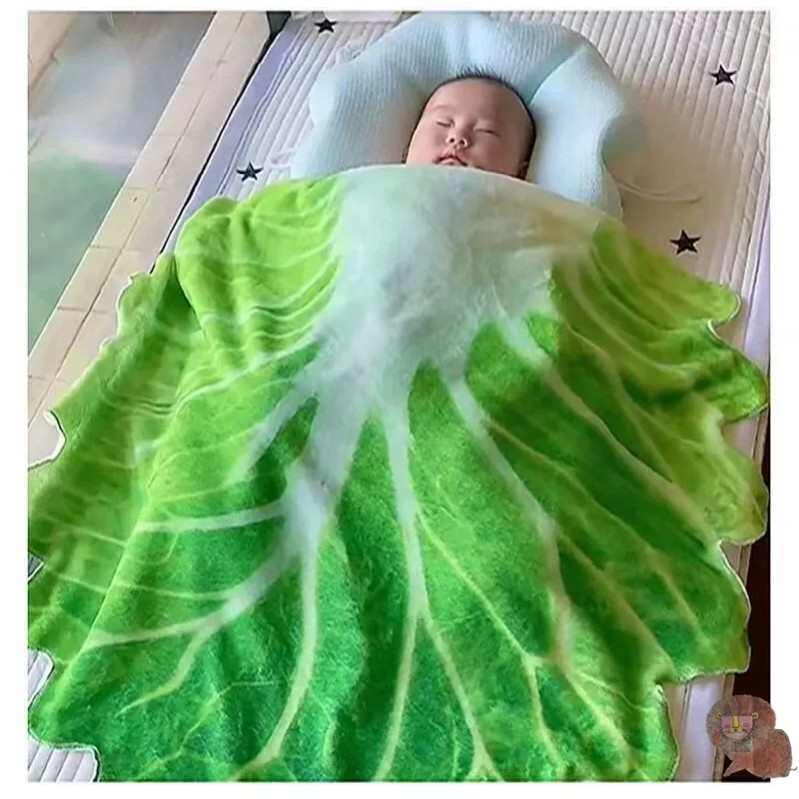 被子白菜休闲沙发毯子汉堡蔬菜夏季印度午休毯小朋友宝宝暴富煎蛋
