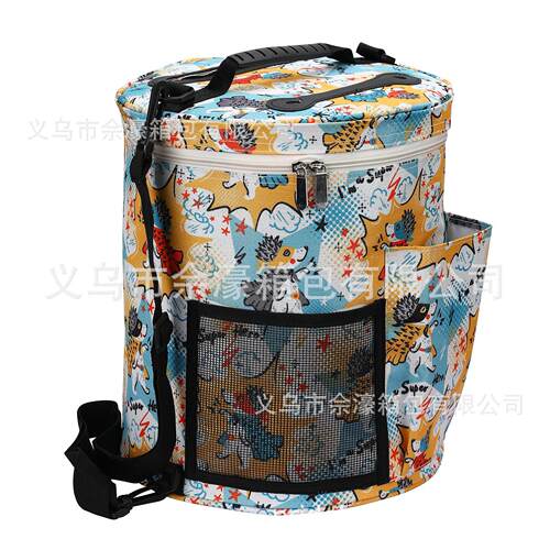新款直销圆桶包毛线编织工具收纳储物日用品针织钩针圆形旅行手提
