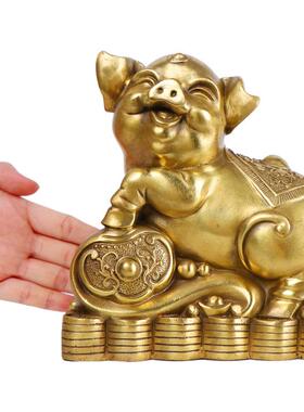 厂家铜器铜如意猪摆件十二生肖猪工艺品家居装饰