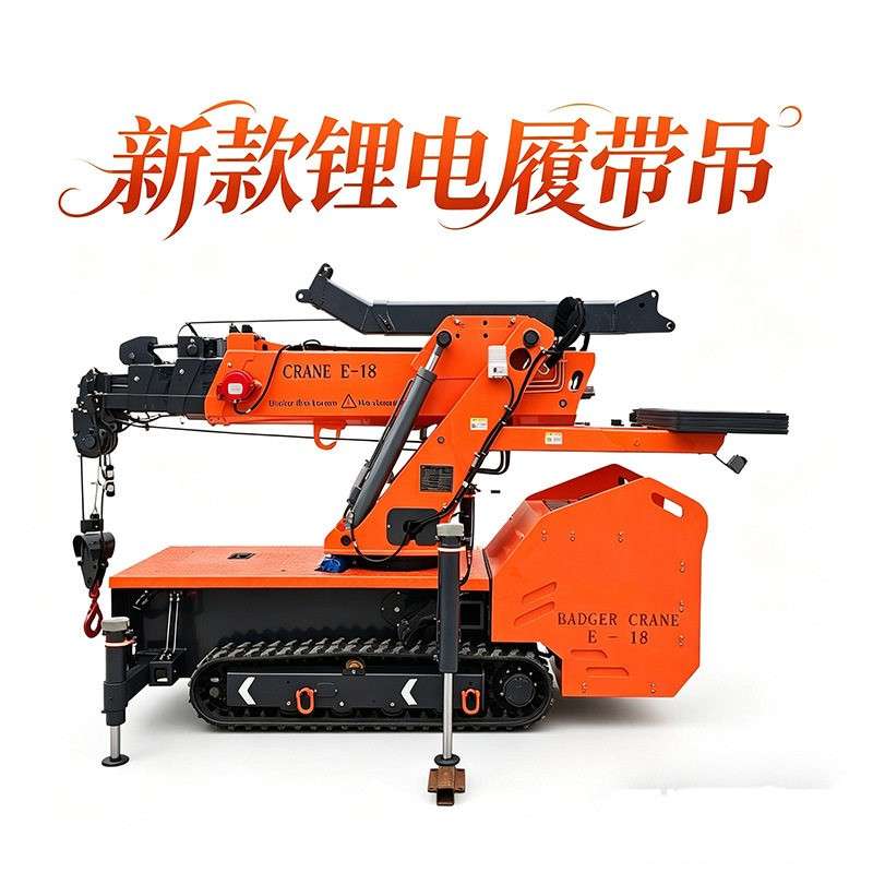 不占空间小型锂电折臂履带小吊车自行走智能显示履带吊